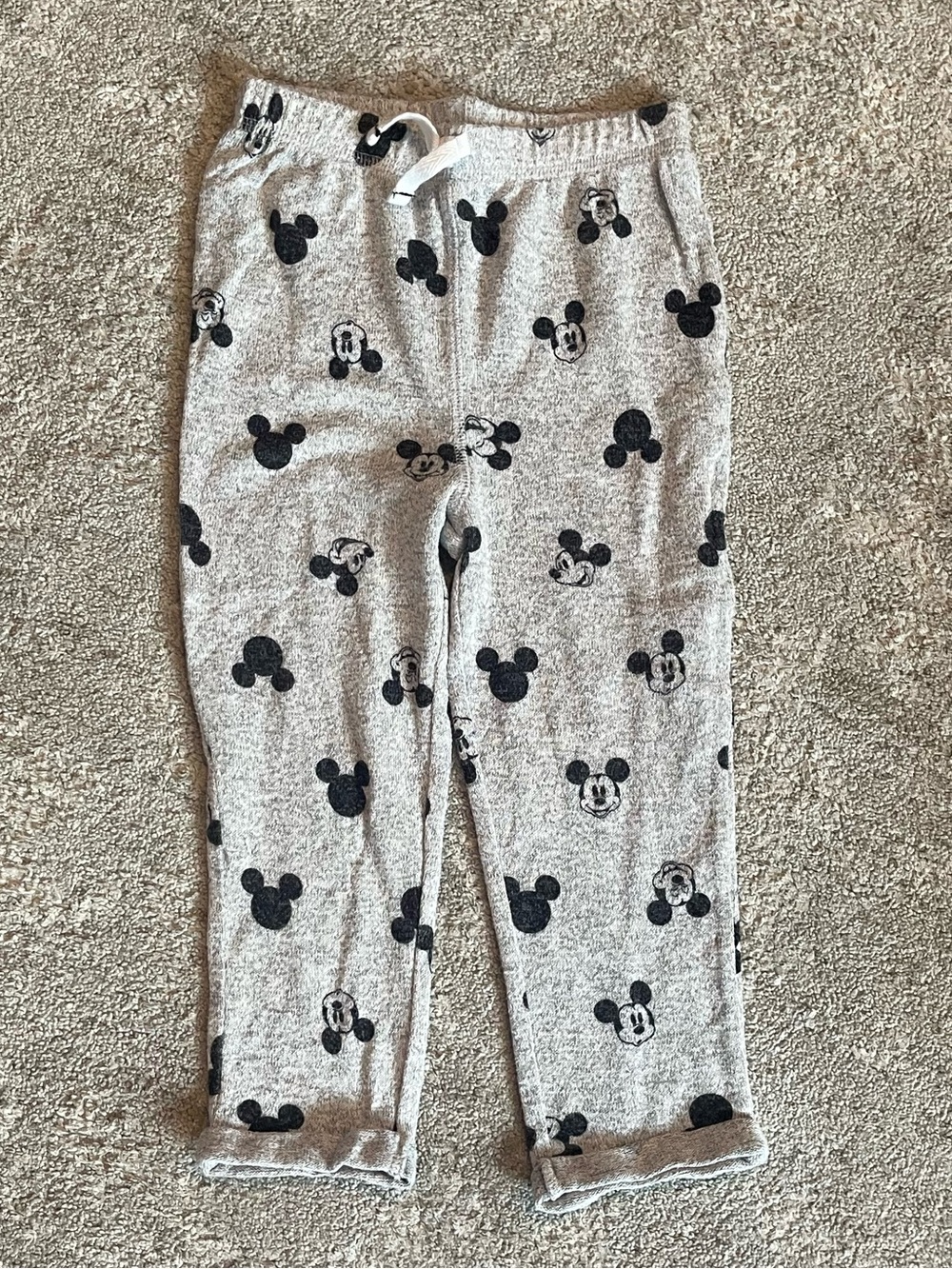Kids Grey Mickey Mouse Fleece Joggers